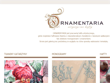 Tablet Screenshot of ornamentaria.pl